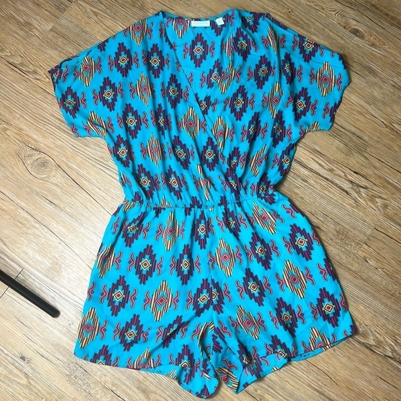 New York & Company Pants - New York and Company Argyle/Diamond Romper